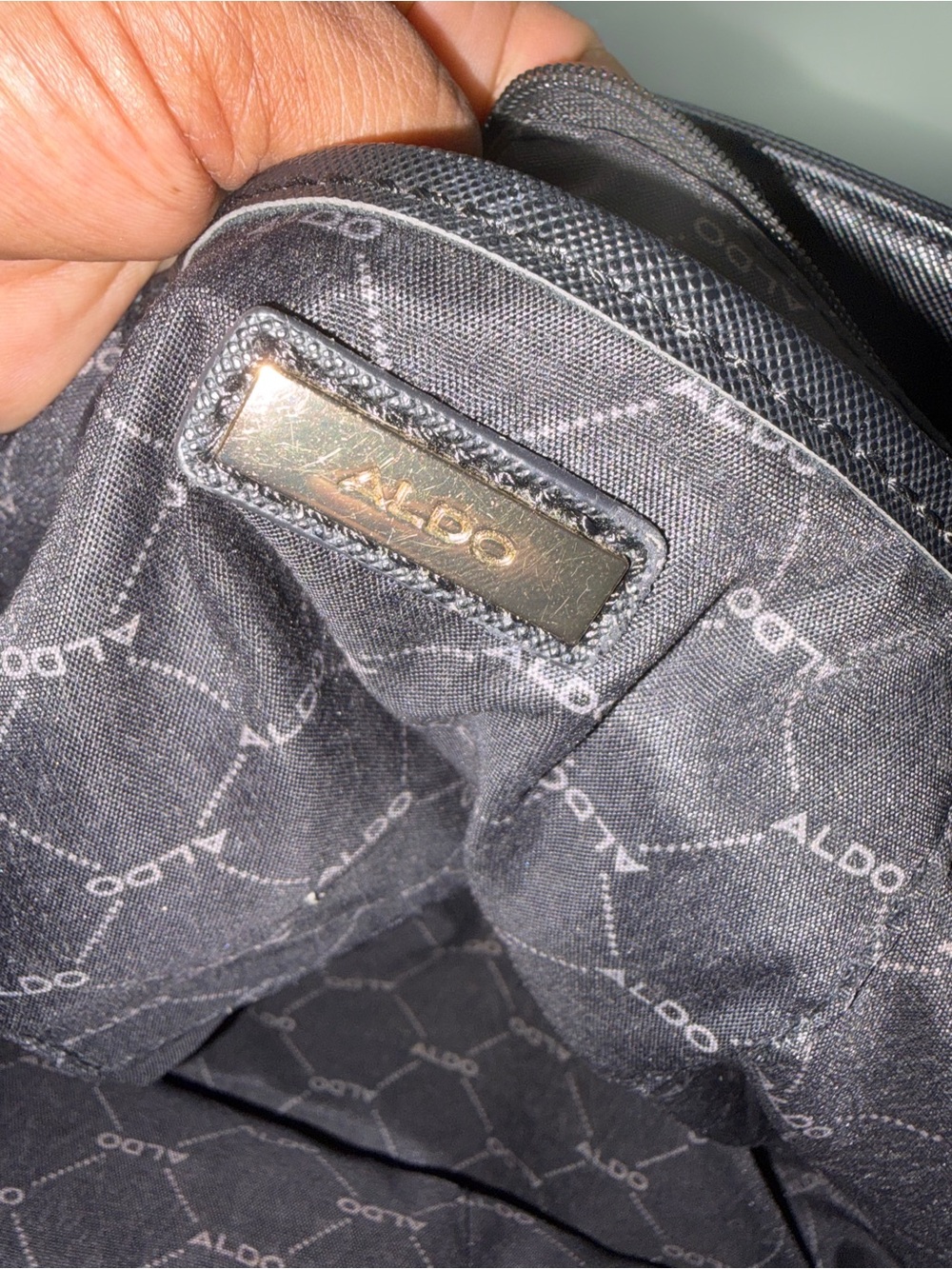 Aldo Black Tote with Gold Chain Handles - Picture 7 of 7